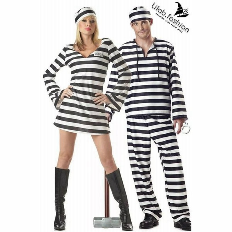 ハロウィン 衣装 コスプレ 囚人服 プリズナー ペアルック カップルお揃い メンズ レディース 大人 ボーダー 仮装 変装 監獄服 セットアップ パーティー 通販 Lineポイント最大get Lineショッピング