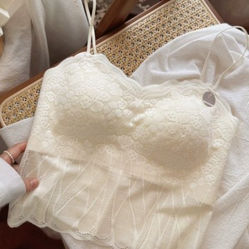 法式内衣 蕾丝吊带 性感吊带背心 美背内衣 抹胸式打底内衣 女无钢圈文胸 内搭有胸垫吊带 ins可外穿内搭 轻薄舒适吊带