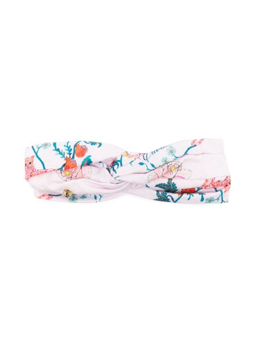 Roberto Cavalli Junior - twist-detailing band hair - kids - Cotton - One Size - Pink