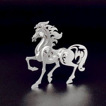 鋼魔獸3d立體金屬模型生肖馬機械組裝不銹鋼拼裝拼圖高難度玩具