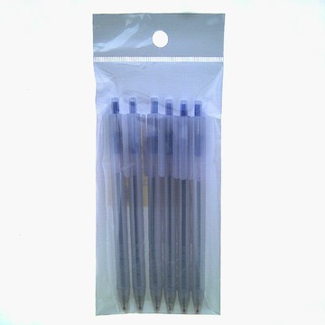 簡約風0.7中油筆 B112-6入-藍色