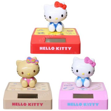 小禮堂 Sanrio 三麗鷗 Hello Kitty 太陽能公仔擺飾 (坐姿款)