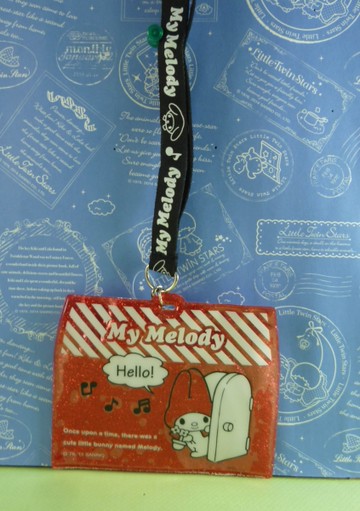 【震撼精品百貨】My Melody 美樂蒂~卡片套_亮紅_附繩