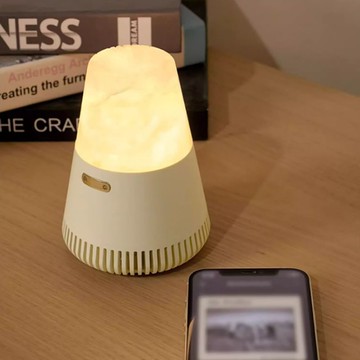 【免運】幾光礦石香薰夜燈藍牙音箱創意生日禮物聖誕小音響氛圍燈