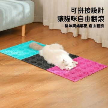 【台灣出貨】 貓咪蹭癢墊 平面貼牆款 耐磨可拼接 狗狗解癢 蹭癢神器 薄荷綠 自粘安裝 寵物玩具 實用耐用好清潔好用