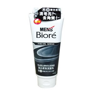 花王 蜜妮MEN"s Biore 男性專用 黑白柔珠 洗面乳 100g【康鄰超市】