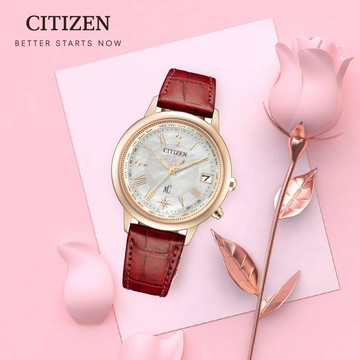 CITIZEN 星辰 XC 鈦 台灣25周年 光動能電波女錶 CB1105-02W