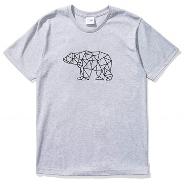 Bear Geometric 短袖T恤 灰色 幾何 熊 禮物 文青 情人 動物 設計