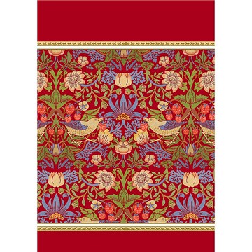 英國 RK | 經典Classic Collection草莓鳥園70*48cm茶巾紅色雙邊