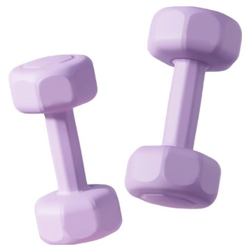 三次方 馬卡龍塑身啞鈴 3kg 2個  紫色  單一商品