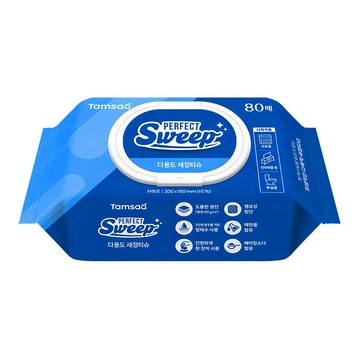 Tamsaa 小蘇打清潔濕巾 80張 20 x 15cm  1包