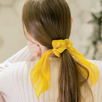 蝴蝶結大腸發圈飄帶頭繩發帶發繩綁頭發扎馬尾絲帶網紅女法式復古