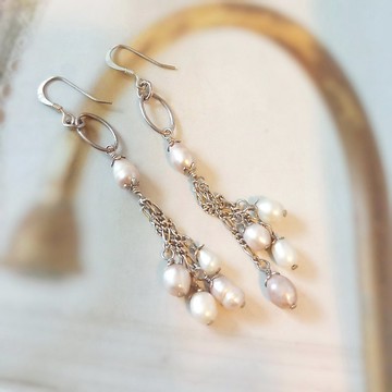 S925純銀耳環 淡水珍珠耳環 珍珠耳環 EARS-010