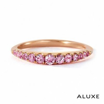ALUXE 亞立詩 粉紅寶 18K金 鑽石戒指 粉紅璀璨 RW0780