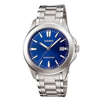 CASIO Minimalistic Fashion Steel Strip Waterproof Quartz Watch Blue Stainless Steel Strap