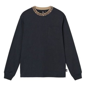 Stussy Flower Mock Neck T-Shirt 'Black'