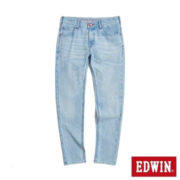 EDWIN 男裝 JERSEYS 加大碼 斜異錶袋緊身丹寧中腰窄管直筒迦績褲 (重漂藍)