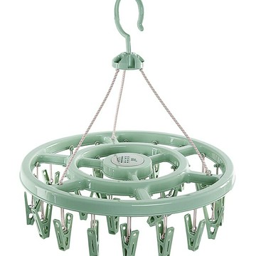 圓形的晾衣架帶夾子多功能家用曬襪子架子加厚掛鉤衣服