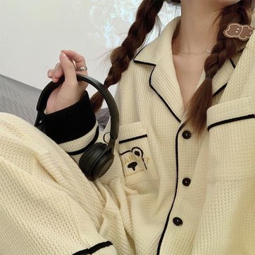 2023年新款韓版春秋冬季純棉睡衣