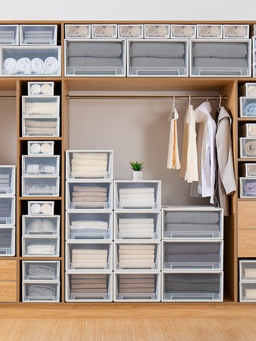 加厚特大號衣服收納箱塑料抽屜式衣柜收納盒整理箱儲物箱買一送一