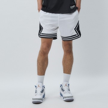 Nike AS M J DF SPRT DMND SHORT 男 白 網眼 休閒 運動 短褲 DX1488-100