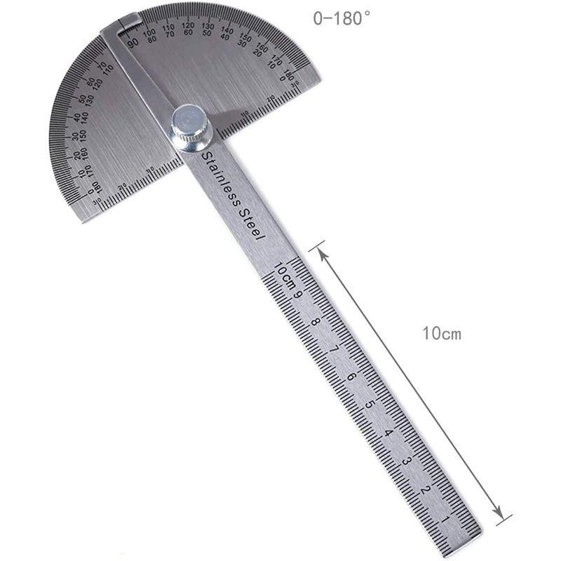 測定分度器 分度器ルーラ メトリック ルーラ 回転式定規 ステンレス製