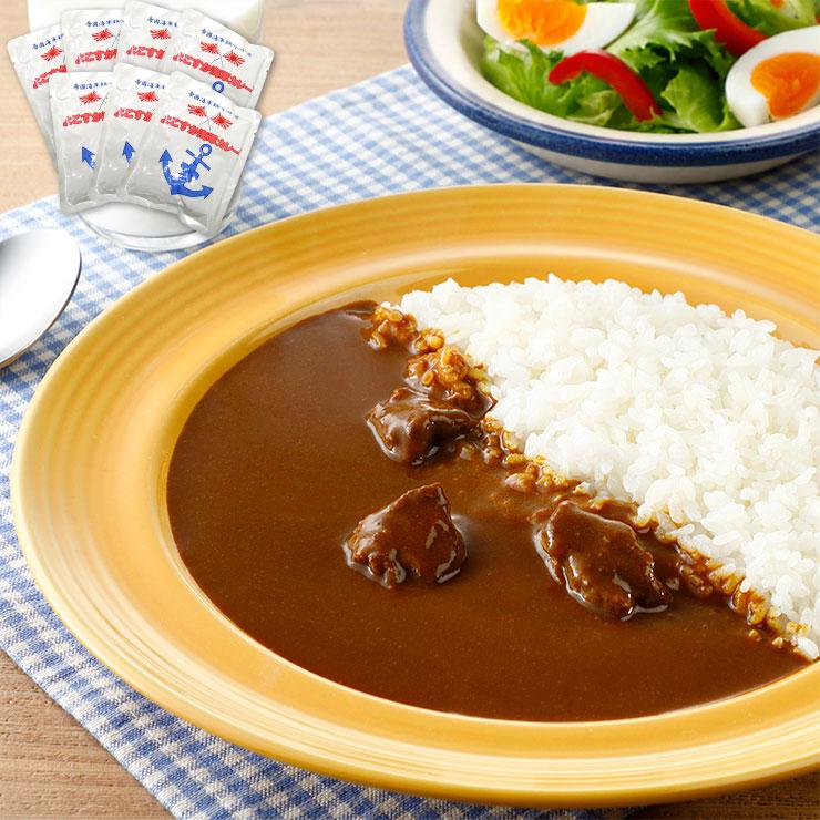 よこすか海軍カレー ネイビーブルー 7食（外箱なし） 中辛 カレー レトルト ご当地 自宅用 備蓄 非常食 保存食 防災