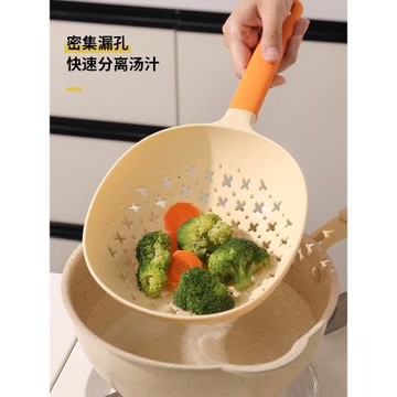 家用廚房漏勺創意風網紅撈勺長柄撈面勺子撈意面餃子勺過濾網笊籬