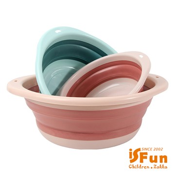 【iSFun】矽膠摺疊＊旅行伸縮臉盆洗衣水盆桶/特大號款