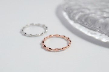 小山綿綿。純銀戒指