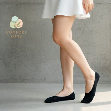 【舒適圈】黑色淺口隱形襪 3雙一組 21~24cm 隱形襪 腳跟止滑 女生襪子