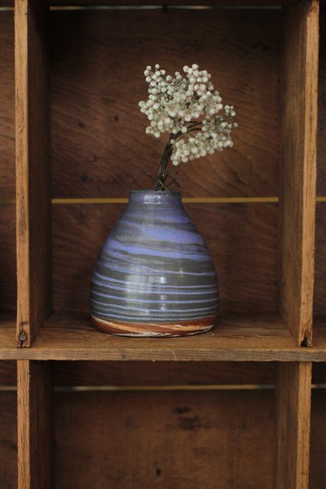 手工絞胎日本陶/瓷土小花瓶8