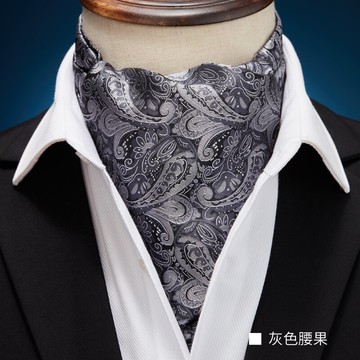 優雅男士領巾潮英倫復古搭西裝絲巾配襯衫領口巾春季商務圍巾圍脖