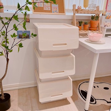 大號收納箱 學生宿舍零食收納盒大容量可疊加翻蓋玩具收納整理箱