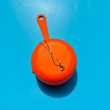 項鍊 Moondance • 18K鍍金珍珠鍊 • 金色月亮與天空墜飾