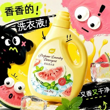 【植護】西瓜味洗衣液家用潔淨留香機洗低泡易漂宿舍囤貨袋裝學生
