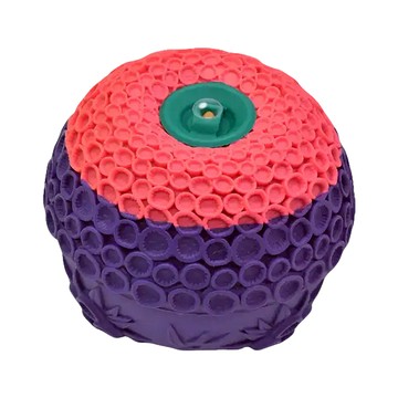 Petopia 拍拖皮婭 寵物天然橡膠超耐咬玩具-夏戀 無毒 互動清潔牙齒  1入  紫+粉  106x91 (mm)