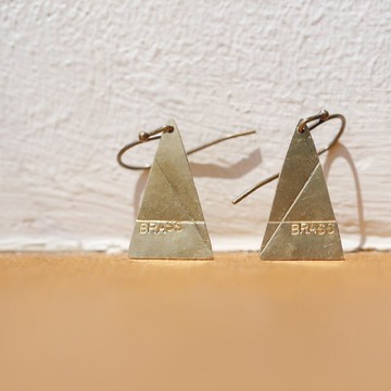 BRASS 三角形耳環 訂製生產