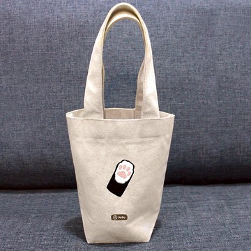 貓掌系列—賓士貓-乳牛貓台灣製棉麻-提袋-貓掌-粉肉球—蒼蠅星球