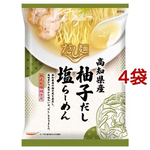 ｔａｂｅｔｅ だし麺 高知県産柚子だし塩らーめん （１０２ｇ＊４袋セット）