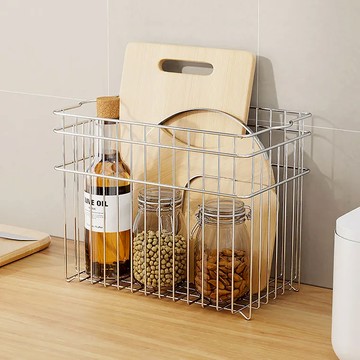 YOUFONE LIFE 無印風不鏽鋼收納籃/廚具用品收納籃 買一送一 - 大款