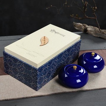 高檔茶葉包裝盒 禮品盒陶瓷罐 茶葉禮盒 空盒 通用版半斤裝可印字
