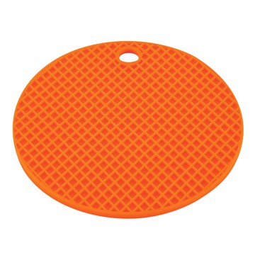 珍珠金屬 圓形矽膠鍋墊 Chef Support H-8851 20 x 7cm  橘色  1個