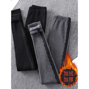 女士加絨加厚小腳打底褲休閑外穿秋冬2026新款爆款大碼褲子女冬季