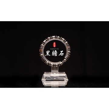 【黑膽石 時尚造型 三寶造型款】巴西黑膽石手串 三寶造型款手串  全天然巴西老礦料︱晶寶書畫文玩藝品YA427