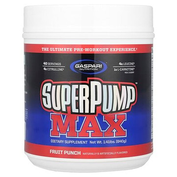 Gaspari Nutrition, SuperPump™ Max，混合水果味，1.41 磅（640 克）