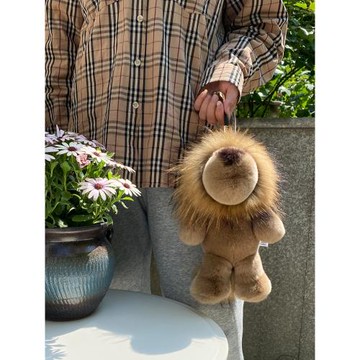 書包掛件玩偶超大號力斯兔毛獅子公仔霸氣天鵝絨兔毛絨小獅子掛飾