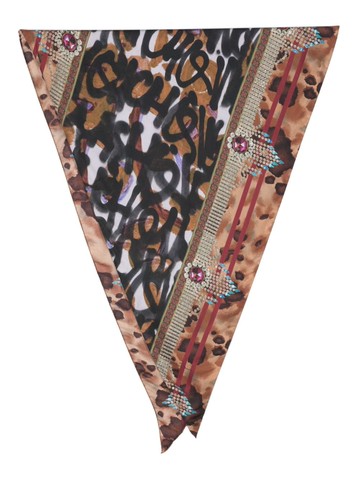 Pierre-Louis Mascia - Aleo graphic-print silk scarf - women - Silk - One Size - Black