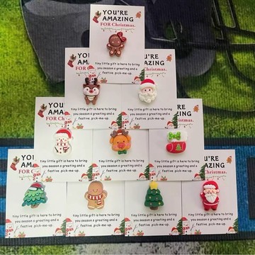 【GIFTME5台灣現貨】聖誕賀卡 口袋卡片 節日賀卡 聖誕禮物卡 聖誕造型卡 聖誕小物 聖誕口袋卡 聖誕樹脂吊飾