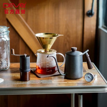 Driver 新手入門手沖咖啡套組-5 手沖壺 咖啡濾杯 玻璃壺 磨豆機 防水溫度計 送禮推薦 咖啡禮盒︱官方直營
